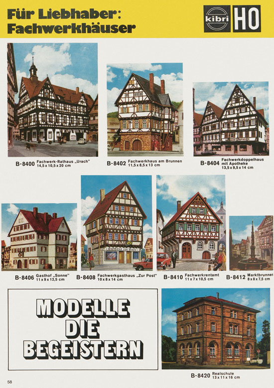 Seite 58 Kibri Katalog Modellbahn-Zubehör 1978-1979