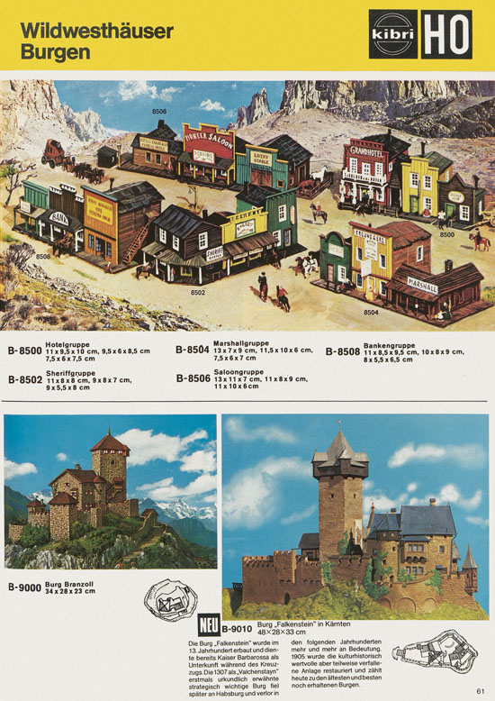 Seite 61 Kibri Katalog Modellbahn-Zubehör 1978-1979