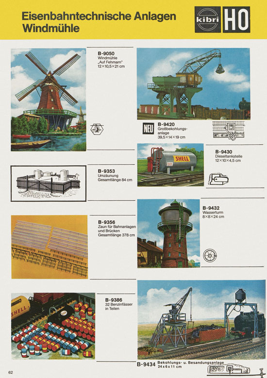 Seite 62 Kibri Katalog Modellbahn-Zubehör 1978-1979