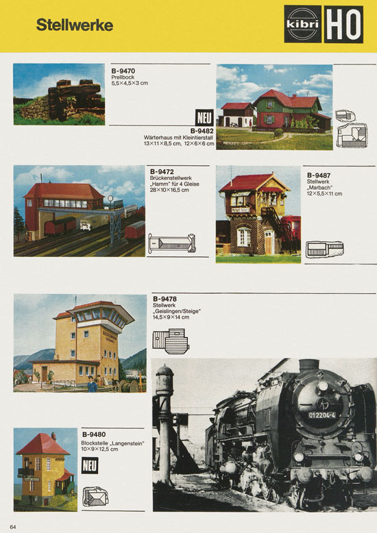 Seite 64 Kibri Katalog Modellbahn-Zubehör 1978-1979