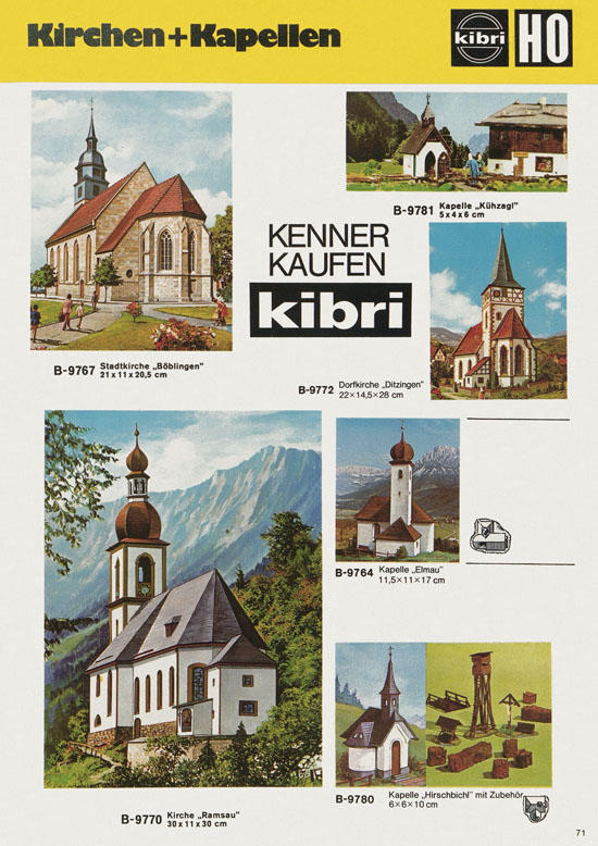 Seite 71 Kibri Katalog Modellbahn-Zubehör 1978-1979