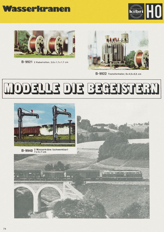 Seite 74 Kibri Katalog Modellbahn-Zubehör 1978-1979