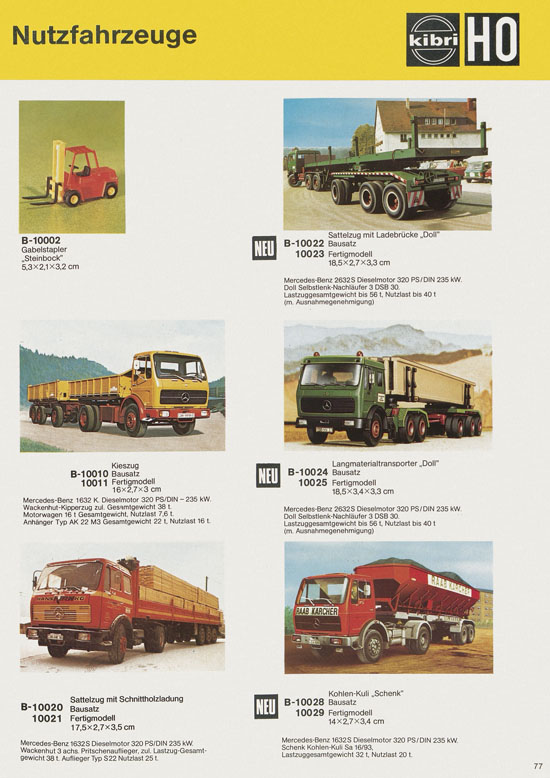 Seite 77 Kibri Katalog Modellbahn-Zubehör 1978-1979