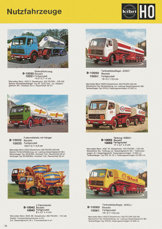 Seite 78 Kibri Katalog Modellbahn-Zubehör 1978-1979