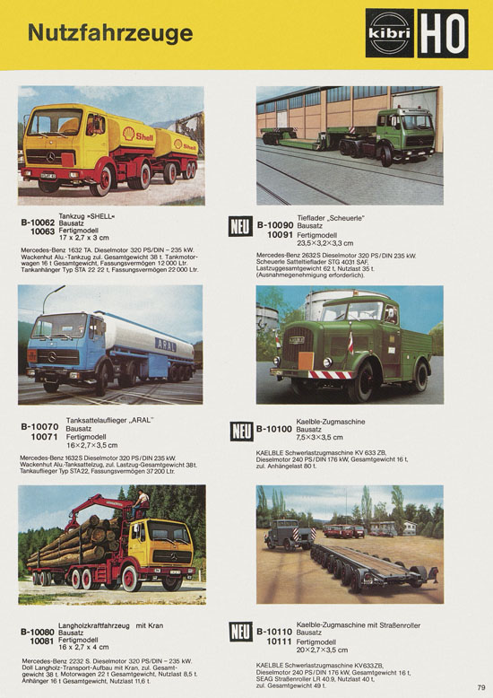 Seite 79 Kibri Katalog Modellbahn-Zubehör 1978-1979