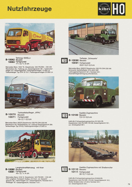 Kibri Katalog Modellbahn-Zubehör 1978-1979