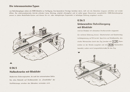 Kibri Prospekt Modellschranken Anleitung wohl 1955-1960