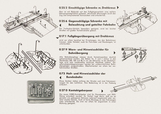 Kibri Prospekt Modellschranken Anleitung wohl 1955-1960