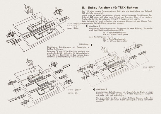 Kibri Prospekt Modellschranken Anleitung wohl 1955-1960