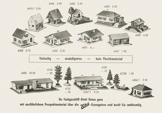 Kibri Modell-Prospekt Seit 60 Jahren Qualitätsspielwaren 1955