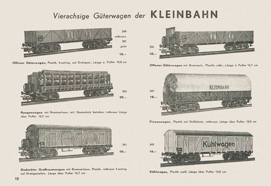 Kleinbahn Hauptkatalog 1955