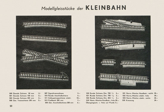 Kleinbahn Hauptkatalog 1955