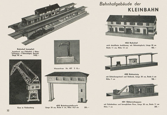 Kleinbahn Hauptkatalog 1955