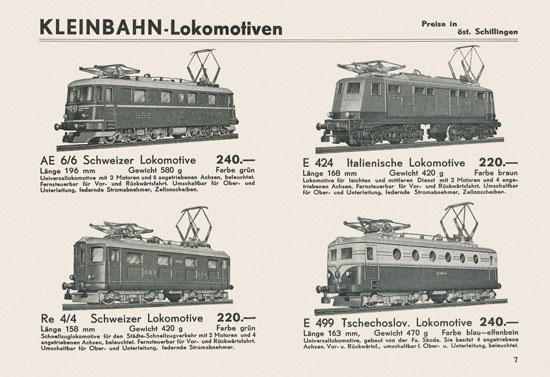 Kleinbahn Hauptkatalog 1962