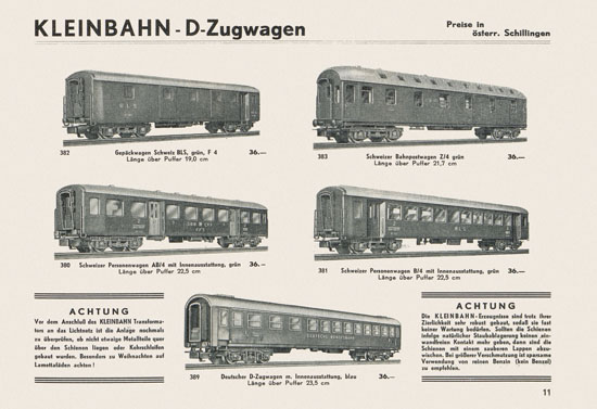 Kleinbahn Hauptkatalog 1962