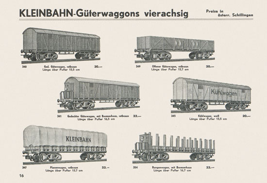 Kleinbahn Hauptkatalog 1962