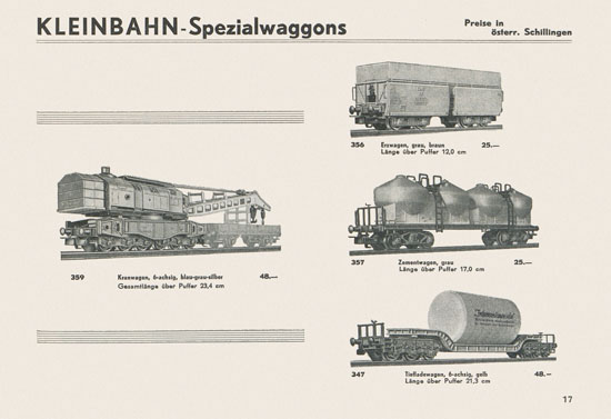 Kleinbahn Hauptkatalog 1962