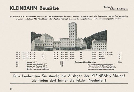 Kleinbahn Hauptkatalog 1962