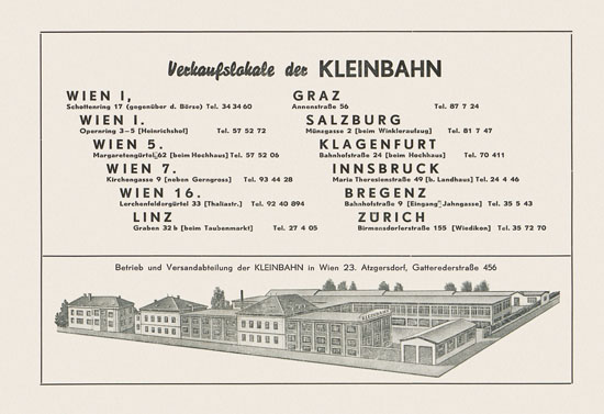 Kleinbahn Hauptkatalog 1962