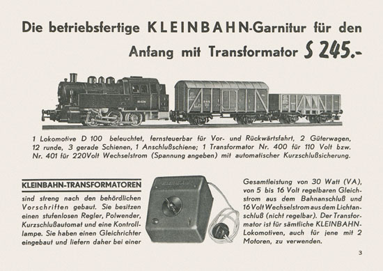 Kleinbahn Katalog 1964-1965