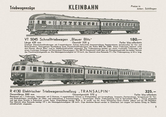 Kleinbahn Katalog 1964-1965