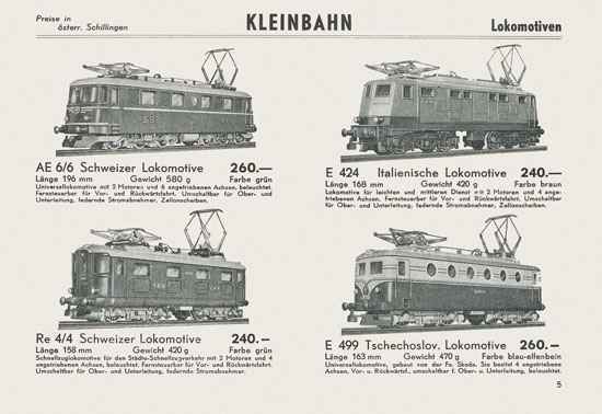 Kleinbahn Katalog 1965-1966