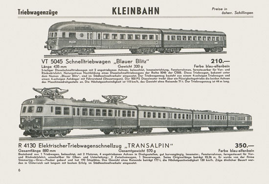 Kleinbahn Katalog 1965-1966