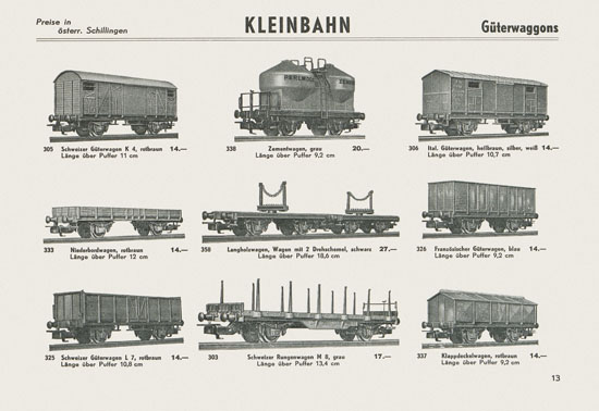 Kleinbahn Katalog 1965-1966