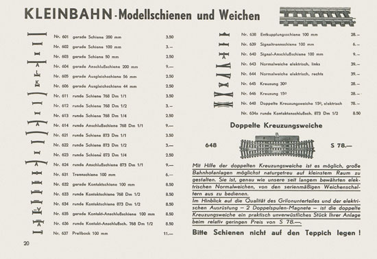 Kleinbahn Katalog 1965-1966