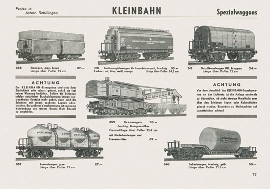 Kleinbahn Katalog 1967-1968