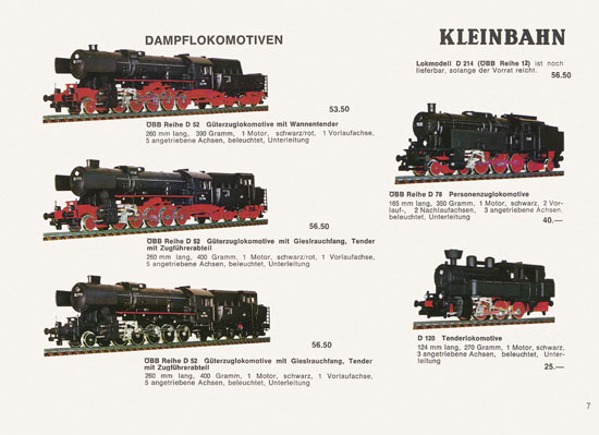 Kleinbahn Katalog 1969