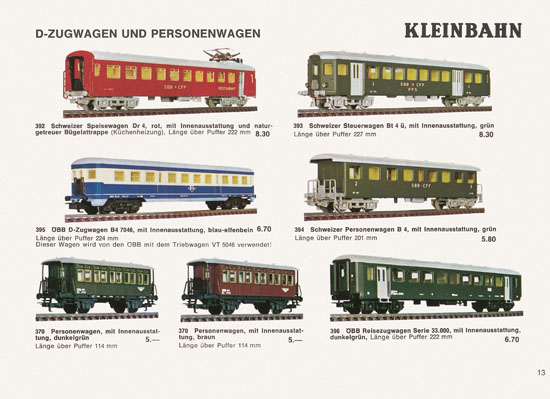 Kleinbahn Katalog 1969