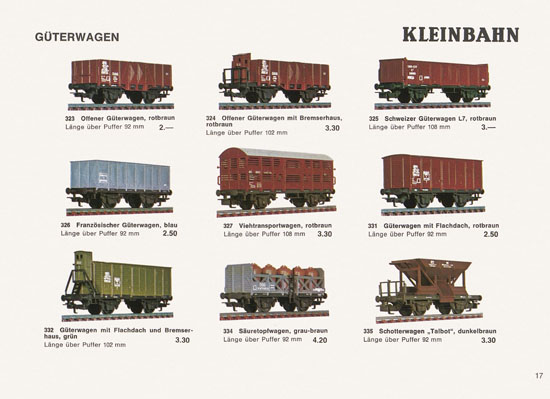 Kleinbahn Katalog 1969