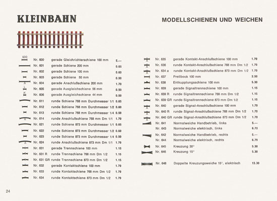 Kleinbahn Katalog 1969