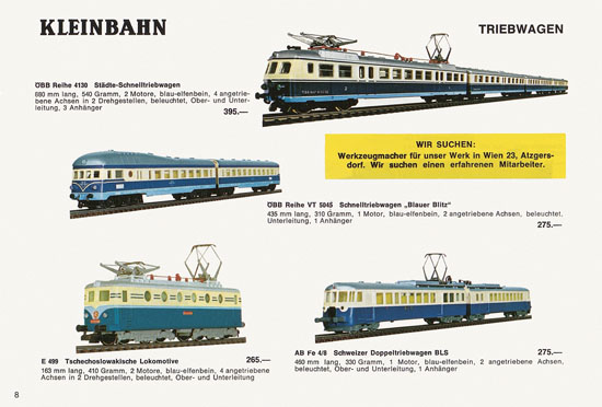 Kleinbahn Katalog 1971-1972