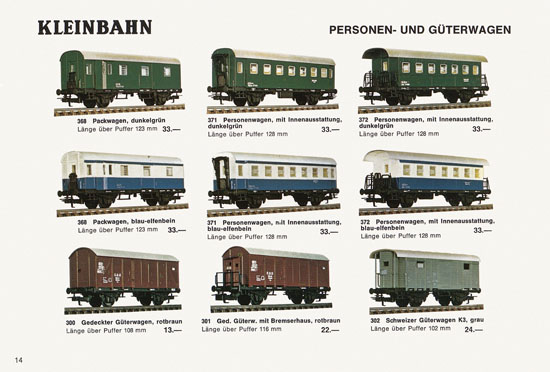 Kleinbahn Katalog 1971-1972