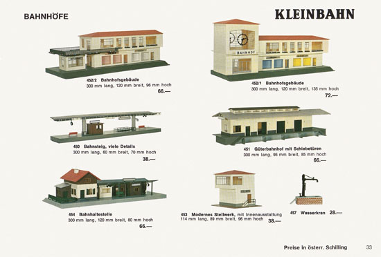 Kleinbahn Katalog 1971-1972