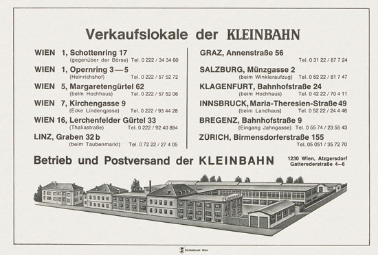 Kleinbahn Katalog 1971-1972