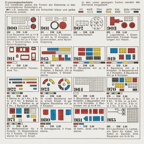 Lego Katalog 1970