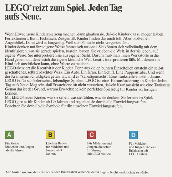 Lego Katalog 1975