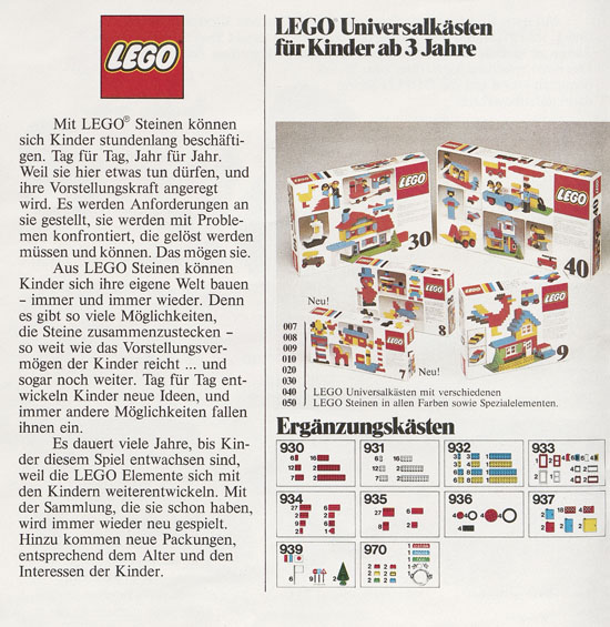 Lego Katalog 1979