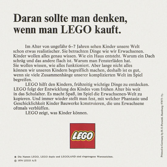 Seite 8 Lego Prospekt 1974