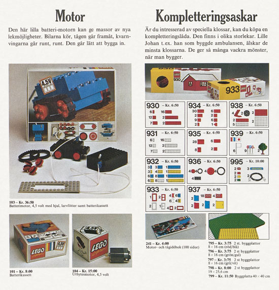 Lego catalogue Sweden 1973