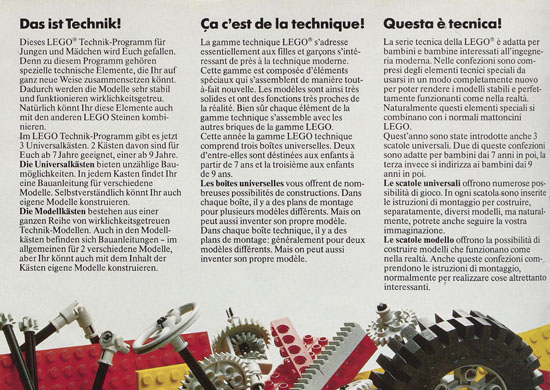 Seite 2 Lego Technic Katalog 1982