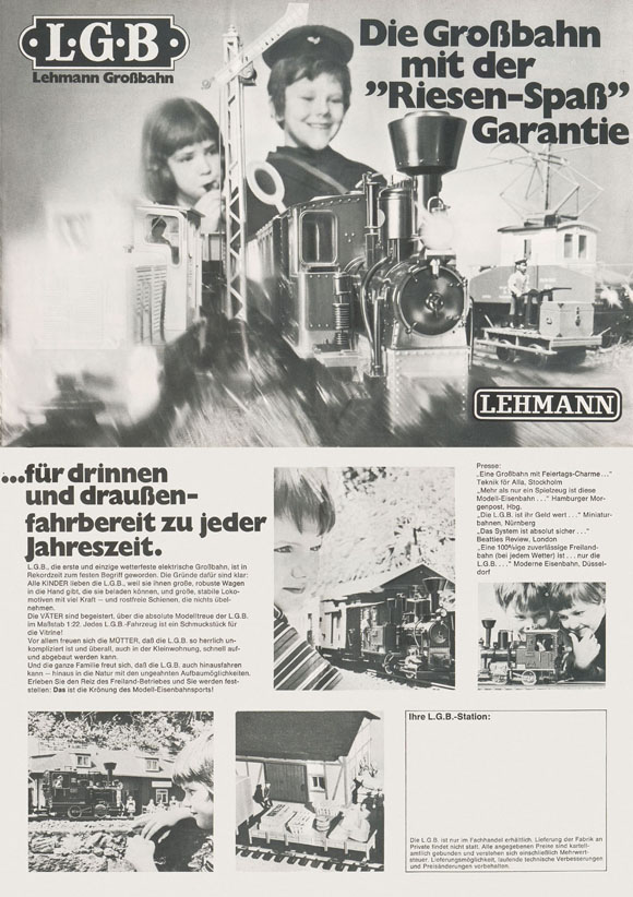Lehmann LGB Gross-Bahn Prospekt 1971