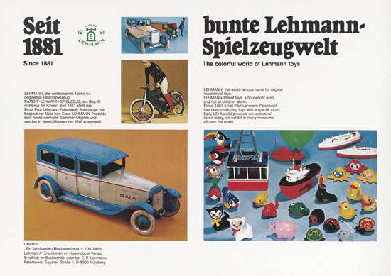 Seite 2 Patent Lehmann Spielzeug Katalog 1981