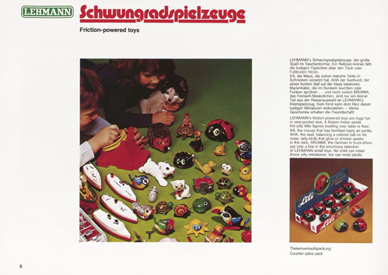 Seite 8 Patent Lehmann Spielzeug Katalog 1981
