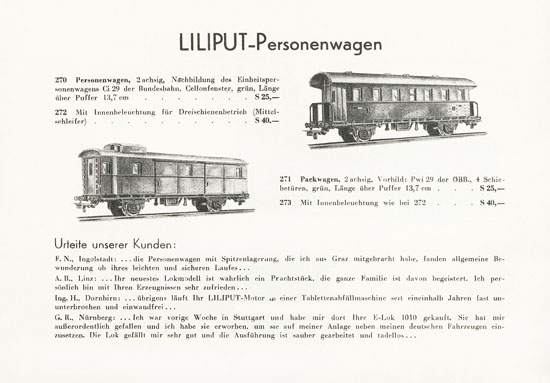 Liliput H0-Elektrobahn Katalog 1956