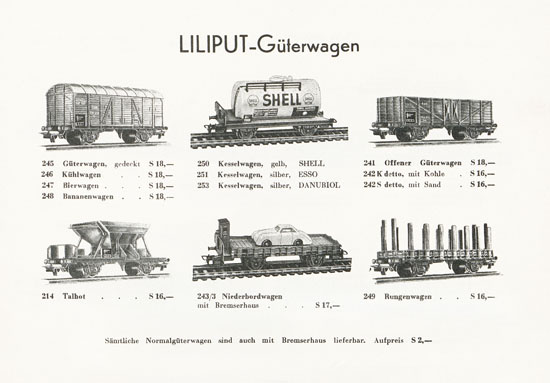 Liliput H0-Elektrobahn Katalog 1956