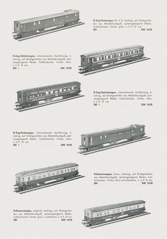 Liliput H0-Modellbahn Katalog 1959